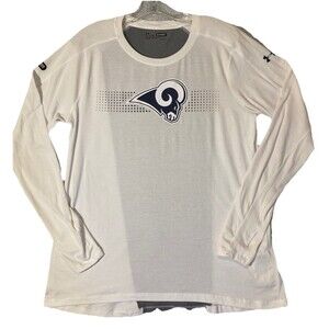 Under Armour St Louis  LA  Rams Combine Authentic TShirt Woman Sz XL White